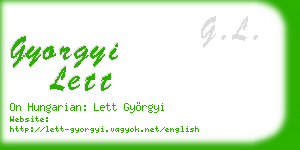 gyorgyi lett business card